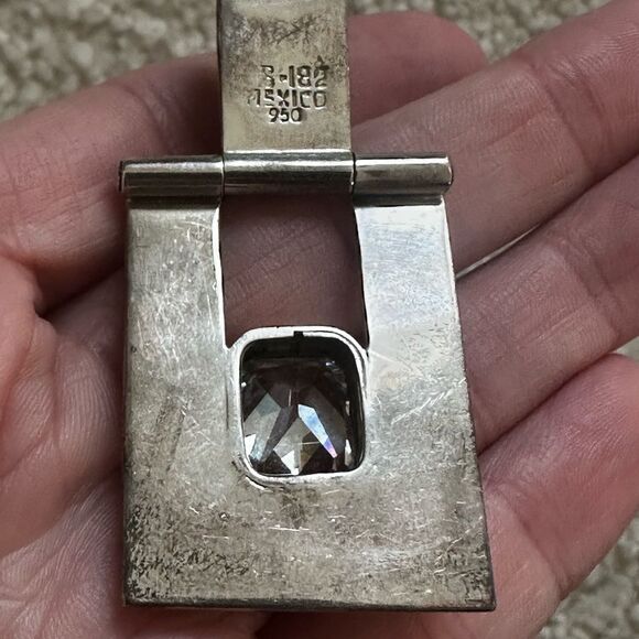 Sterling Silver 950 Jewelry Set Mexico - Picture 9 of 14